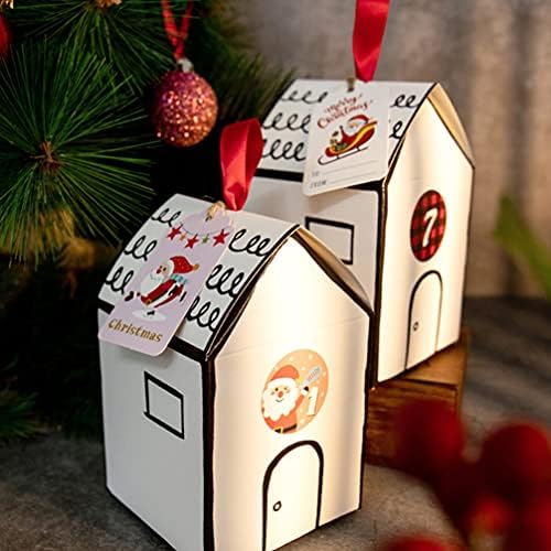 Хемотон Порибување Полнење 24 Поставува Божиќ Одбројување Календар Кеси 24 Дена Одбројување Бонбони Кутија Хартија Подарок Кутии