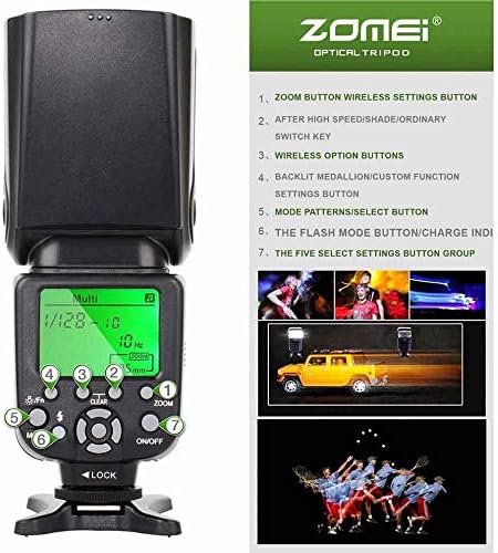 Професионален ZM-860T Speedlight, LCD Дисплеј TTL Speedlite, Блиц За Синхронизација Со Голема Брзина, За Canon, За Камери На Никон DSLR