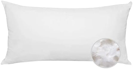 Гупокси перница јадро 10x20 инч, мала гуска надолу перница вметнете за дете дете дете, удобност