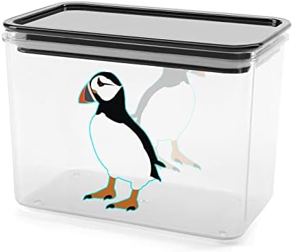 Контејнери за Складирање птици Пуфин Чиста Пластична Кутија Со Капаци Канти За Повеќекратна Употреба За Закуски Од Кујнски Житни