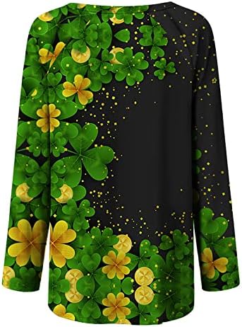 Ирска зелена маичка Туника за жени фустани случајни совпаѓање на двојните кошули на Св.