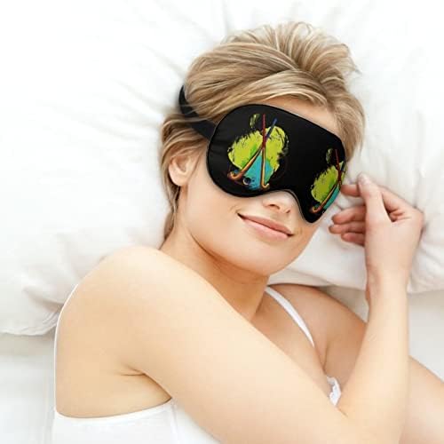 Теренски хокеј за спиење маска лесна маска за слепи маска за очи на око со прилагодлива лента за жени жени