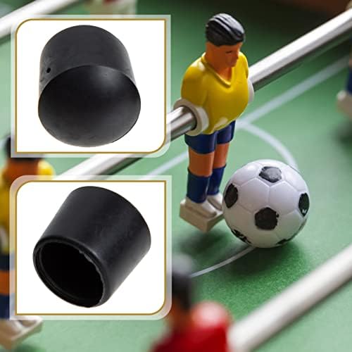 Besportble 16pcs дел фудбалски додатоци Фудбалски опфаќа замена на цевките за цевки Foosball Машини гумени капачиња приклучоци Пол -табела