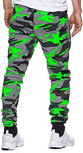 XXBR Камо џемпери за мажи, камуфлажа на отворено за пешачење спортски тенок панталони за влечење на панталони со активни активни