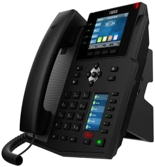 Fanvil X5U High-end VoIP телефон, 3,5-инчен дисплеј во боја, 2,4-инчен страничен приказ на боја за копчињата DSS. 16 SIP линии, двојно порт