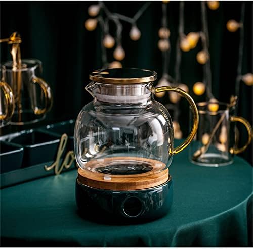 Houkai Nordic Glass Flowot Teapot Постави топлина отпорна