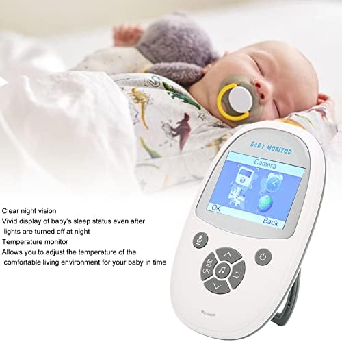 Паметен Монитор За Бебиња, Безжичен Аудио Монитор Со Откривање На Температурата На Камерата За Дома За Бебиња