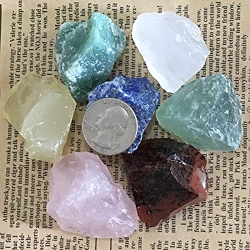 7 Сурови Камења Од Чакра Поставуваат Комплети За Лекување Кристали Природен Груб Суров Камен За Превртување,Кабина,Полирање,Декорација, Завиткување