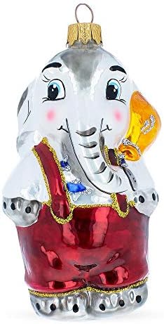 Слон со балон стакло Божиќен украс