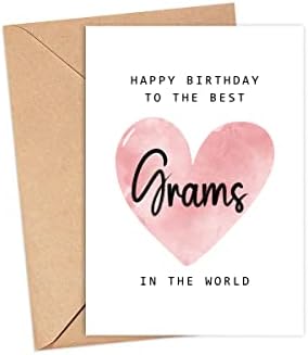 Среќен роденден на најдобрите грамови во светската картичка - картичка за роденден на грамови - картичка за грамови - подарок за ден на