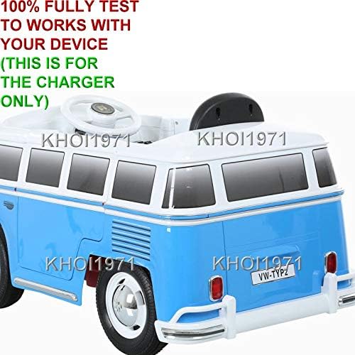 KHOI1971 Wallиден полнач AC адаптер компатибилен со RollPlay Volkswagen Bus Type 2 T1 VW-Type2 возење на W487AC W487AC-R B W487AC-ROB BOB
