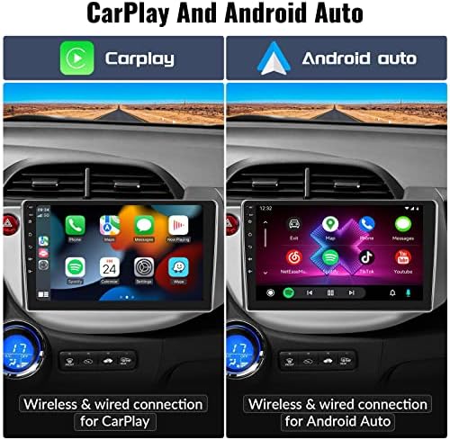 Sixwin Автомобил Стерео Радио За Хонда Фит Џез 2008 2009 2010 2011 2012 2013 Андроид 11 CarPlay Android Auto 10.1 Инчен Екран На Допир