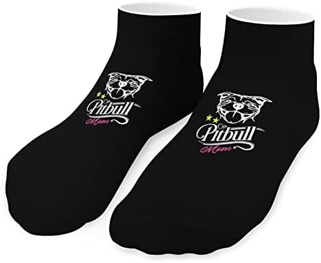 Питбул мајка 5 пара чорапи на глуждот со ниско исечено лесни чорапи за дишење екипаж чорапи без шоу чорапи за атлетски