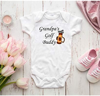 Дедо голф другар симпатична смешна бебешка каросерија за новороденчиња за новороденчиња