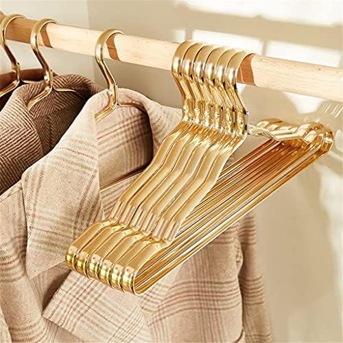 Закачал за облека Niubb 10 парчиња алуминиумски алуминиумски закачалки кои не се лизгаат лесна метална облека решетката за гардероба организаторска