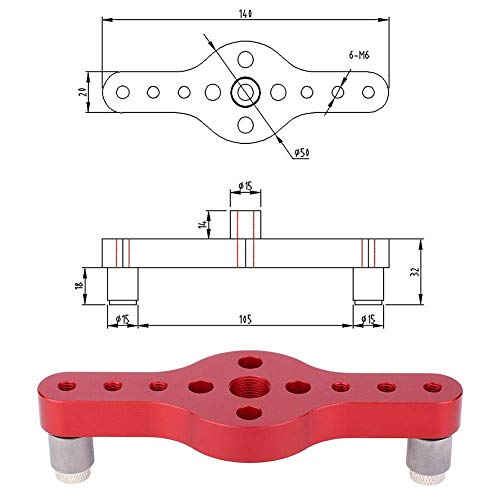 Локатор на дупки за пробивање ， мерач на мерачи за обработка на дрва за обработка на мерач на мерач на мерач на алуминиумска алуминиумска