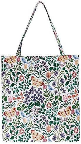 Signare Tapestry за еднократно намирници за намирници Еко-пријателска торба за торбичка со пролетен цвет дизајн