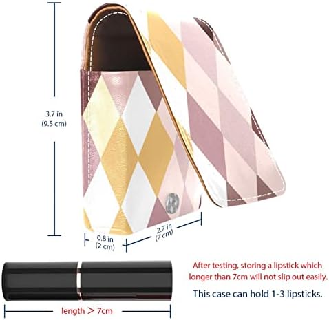 Кармин за шминка ОРИУКАН торба ЗА кармин со огледало пренослив торбичка за складирање кармин организатор за складирање на сјај за усни, Едноставна