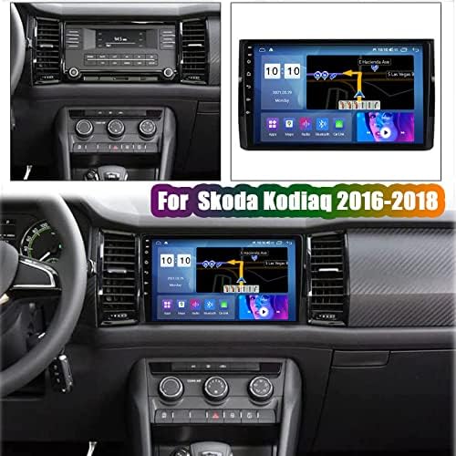 Андроид 11.0 Автомобил Стерео Мултимедијален Плеер 2 Дин со 9 IPS Екран На Допир Главата Единица За Skoda Kodiaq -2018 Поддршка