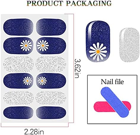 Totaotoo 120 парчиња налепници за нокти целосни обвивки за нокти, нокти за жени, ленти за нокти во боја, налепница за нокти
