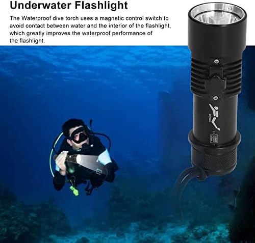 Pyhodi Dive Light, нуркање фенерче со четири нивоа батерија напојува за нуркање за подводно полнење светло