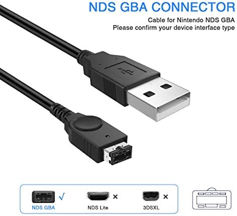 Gba/SP / DS Оригинален Кабел За Полнач 2 Пакет, DAUGEE USB Кабел ЗА Полнење За Nintendo Gameboy Advance SP GBA sp/Nintendo Ds Оригинална