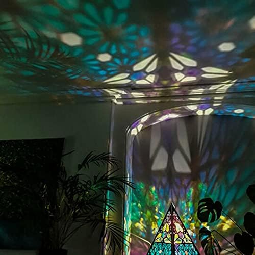 Санген под -ламба Проекција светилка пластична боемска светлина батерија светло боемски стил декор подарок за домашна градина романтичен визуелен