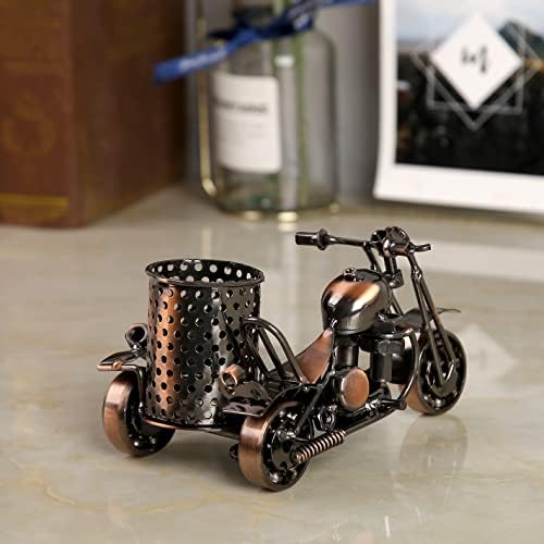 Teniusimall Pen Shorder for West, мотоциклот сака метални држачи за молив, креативен канцелариски подарок кул биро за декоративни додатоци