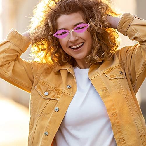 Абоофан 1 парчиња креативни очила за сонце во форма на усни Смешни решетки за очила за сонце на забава за забава за забава