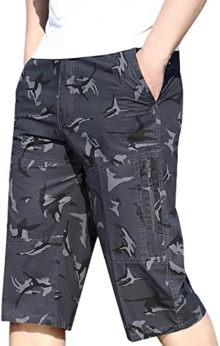 8 едноставни фитнес летни панталони џебни спортови мажи случајни печатени боди -билдинг шорцеви машки панталони работни панталони