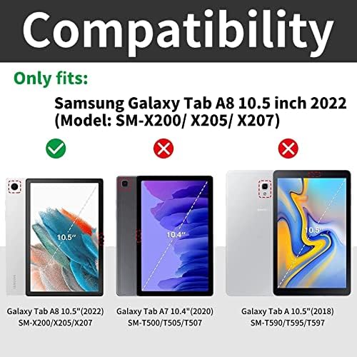 Тенок Случај За Samsung Galaxy Tab A8 10.5 2022, Лесен Tpu Отпорен На Удари Со Капак За Автоматско Спиење/Будење За Samsung Galaxy A8