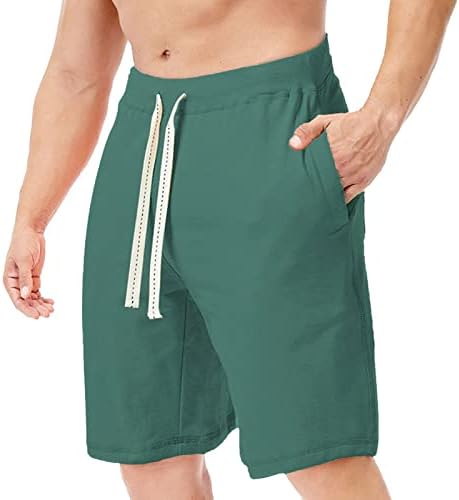 Кратки тренинзи шорцеви мажи летни обични атлетски шорцеви на плажа солидни спортски тренинзи со џебови со џебови