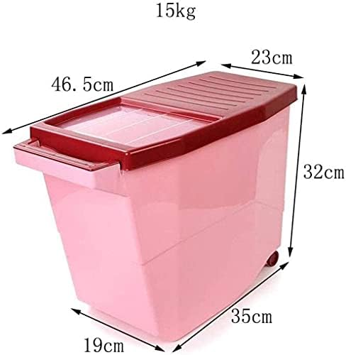 контејнери за складирање житни Култури контејнер за Складирање кутија За ориз Менза Двоен Капак Розова Флип Кофа Со Ориз На Масата