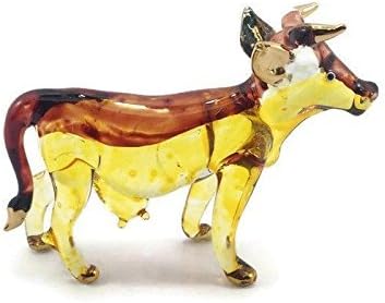 2½ Висока минијатурна крава рака разнесена стаклена говеда на говеда фигура животни минијатурен колекционерски декор
