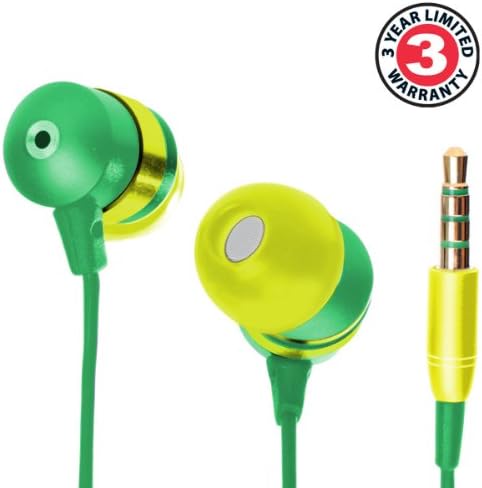 Слушалки за ушите на Audiohm HF Audiohm HF со микрофон, длабоки баси и удобни слушалки за уши во уши, кои содржат дизајн на бучава,