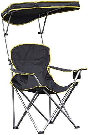 Quik Shade тешка должност Макс сенка Екстра широк преклопен камп стол со навалување на крошна за заштита на сонцето на навалување