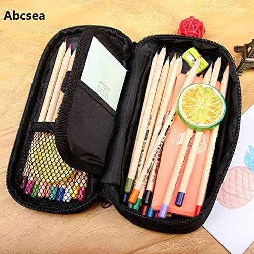 ABCSEA 1 парче симпатична панда за преносен молив, куќиште со молив со голем капацитет, куќиште за пенкало, голема торбичка за торбичка со поштенски