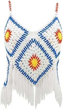 Јухаотин, женски резервоар за очни на врвови, обични комплети за женски костими за капење бела памучна маица плажа за плажа на плажа