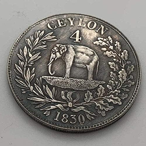 Место 1830 Британскиот Џорџ IV Антички Стариот Сребрен Медал Колекција Монета Бакар Сребрена Монета Комеморативна Копија Сувенир Новина Монета