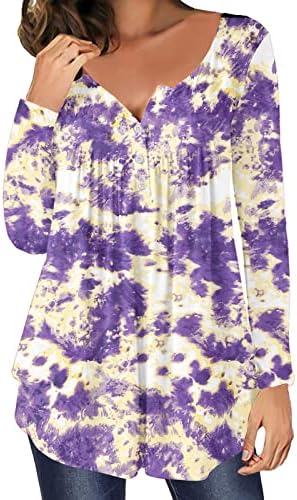 Дами салон лето летен есен облека мода со памучна екипа со долги ракави, графичка кошула со блуза за блуза за дама 8s 8s