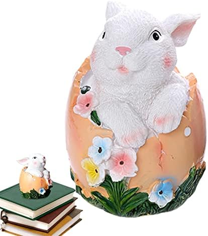 Велигденски зајаче декор на јајца - скулптури за празници од смола Подарок за мали деца, момчиња, девојчиња | Велигденски празничен украс
