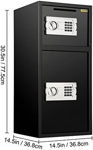 N/a 33 2in1 Електронски Безбедно Пари Кутија Двојна Врата Тајна Скриени Безбедно Депозит Код Заклучување W/ 2 Клучеви Свинче Банка За Домови