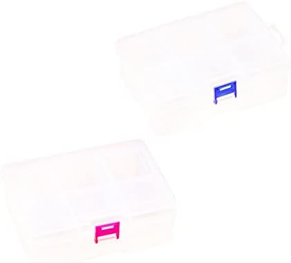 Кабилок Пластична Кутија За Складирање Јасна Кутија За Организатор 6 парчиња6 Организатор Десктоп Транспарентна Класифицирана Боја