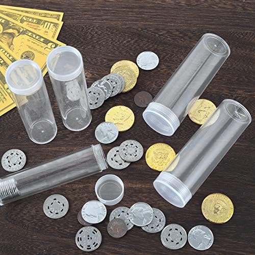 5 Парчиња Полу-Долар Монета Цевки За Складирање Јасно Пластични Монета Цевки Никел Монета Цевки Носителите Монета За Пара За Монета