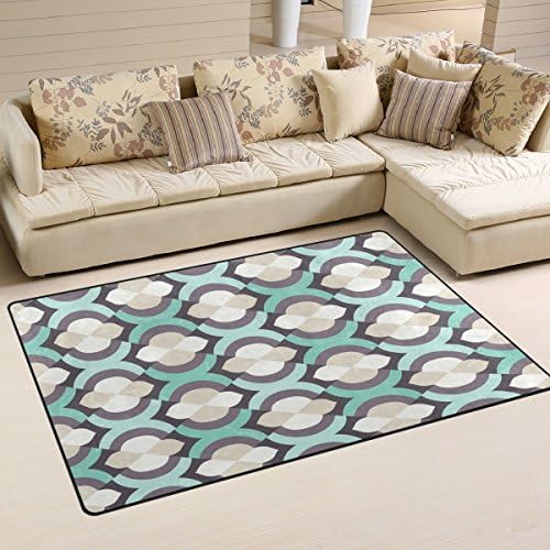 Област на велли, зимски геометриски марокански подот килим, без лизгање, за живеење за живеење во домови за простории за спална соба 60x39 инчи