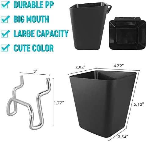 Додатоци од 1/8-инчен и 1/4-инчен PEG табла, 6 пакувања црни плочки од плоштад и 4 пакувања корпи за табли со црна колче, за гаража