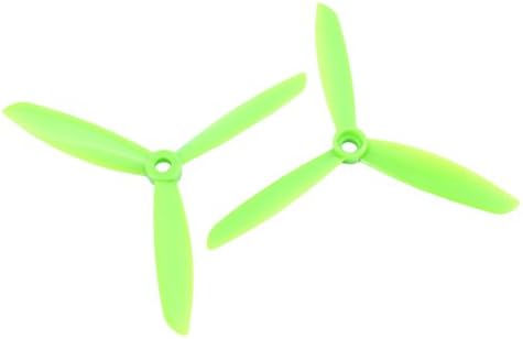 AEXIT 2PCS Зелена електрична опрема Пластична RC Airplane Propeler Propeller Glade 5045 + Ring Adapter Adapter