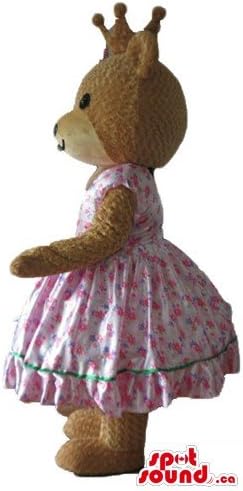 Spotsound the queen teddy мечка маскота нас костумски карактер фенси фустан