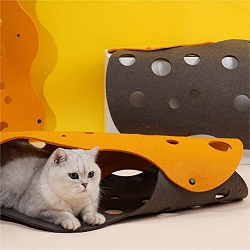 Miemieai мачки тунел цевка кревет склопувачки со почувствувано за домашни миленици DIY играчка за мачки кутре зајаци маче