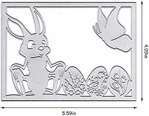 Hying Frame Велигденско јајце зајак умира за правење картички, пеперутка велигденска зајаче сечење умре за снопчиња за занаетчиство